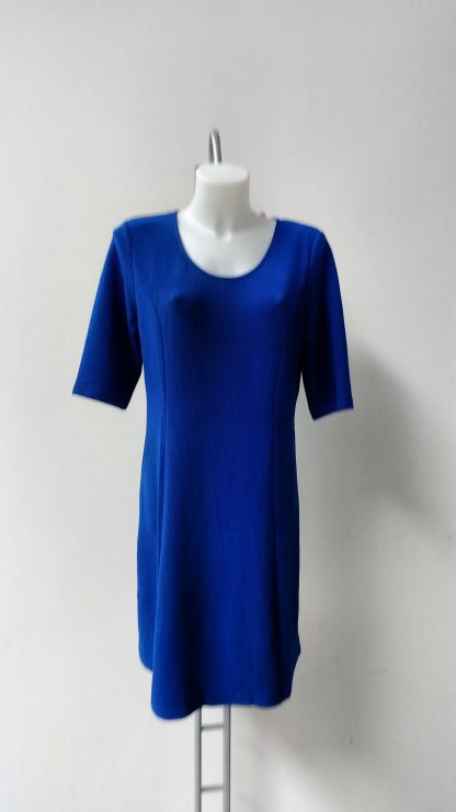 Korenblauwe tailored jurk
