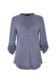 sportief shirt jeansblauw