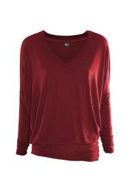 top vlindermouwen bordeauxrood